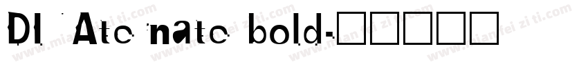 DINAternate bold字体转换